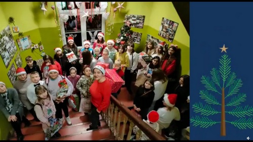 Uczniowie w Domu Dziecka w Kożuchowie