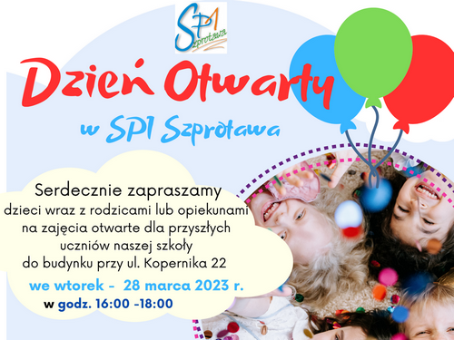 Plakat Dzień Otwarty SP1
